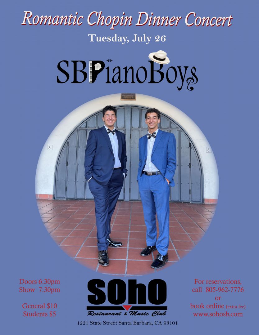 SB Piano Boys : Romantic Chopin Dinner Concert