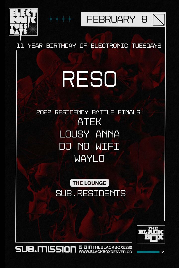 Sub.mission presents Electronic Tuesdays: Reso (11 Years of ETuesdays)