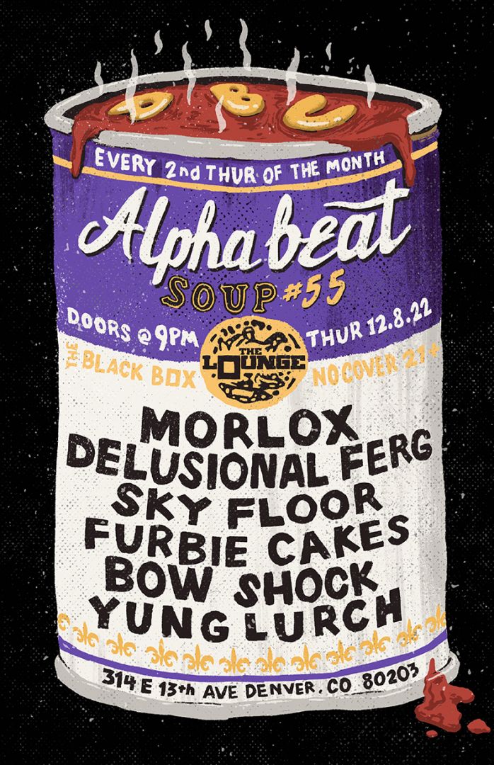 Alphabeat Soup #55: Morlox, Delusional Ferg, Skyfloor, Furbie Cakes, Bow Shock, Yung Lurch (FREE 21+)