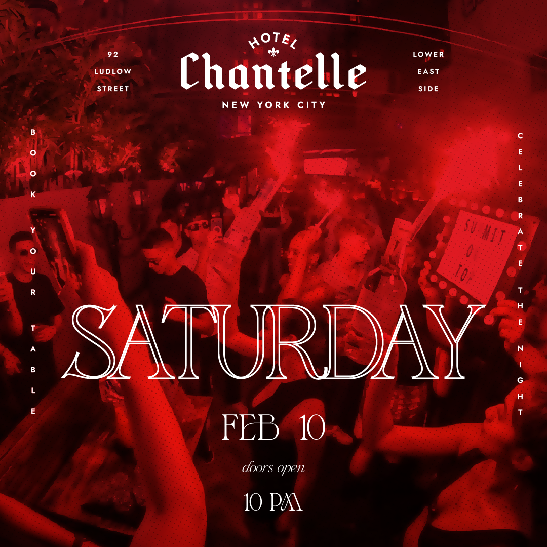 Hotel Chantelle Saturday 2/10 - Rooftop Access