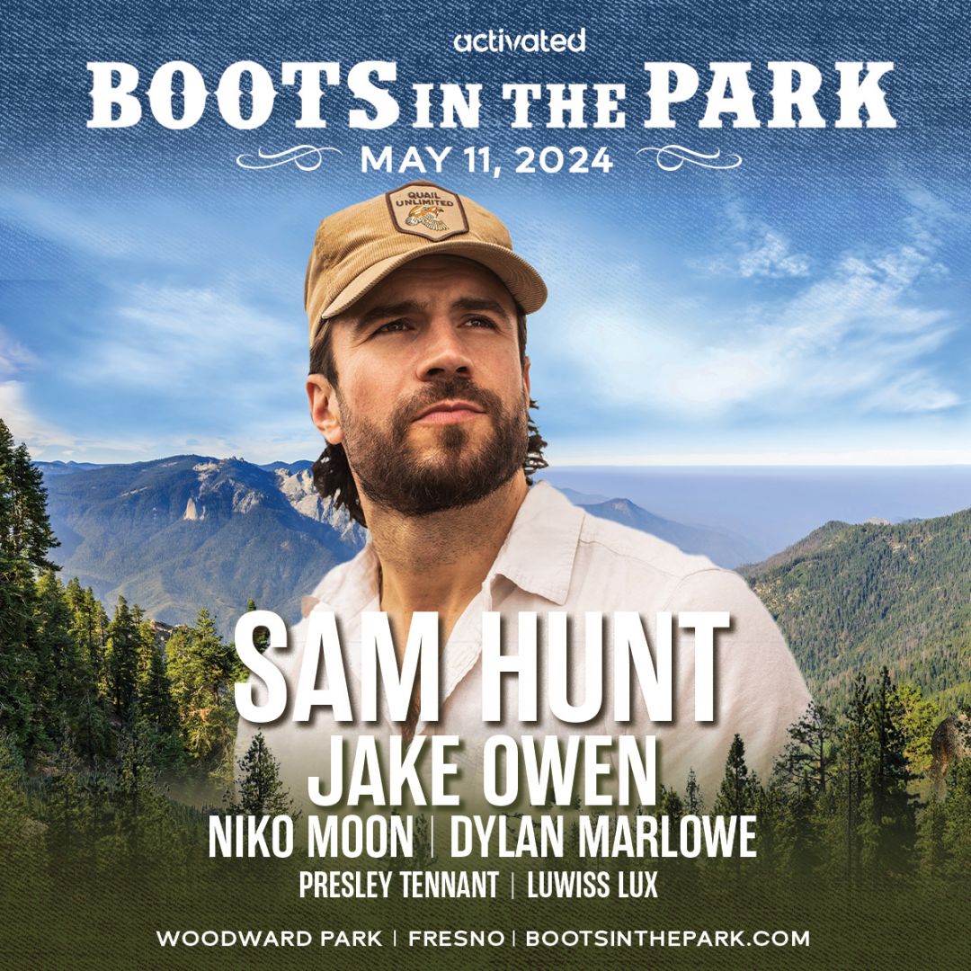 Boots In The Park Presents Sam Hunt, Jake Owen & Friends Activated Events