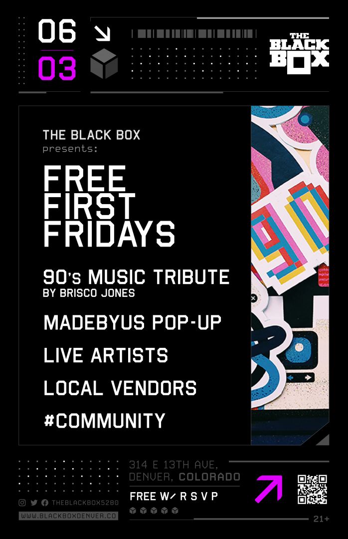 Free First Fridays: 90's Music Tribute by Brisco Jones, MadeByUs Pop-Up, Live Artists, Local Vendors, & more!