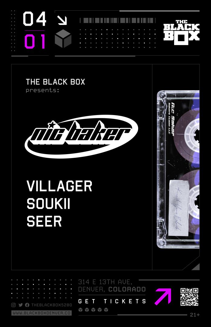 The Black Box presents: Nic Baker w/ Villager, Soukii, SEER