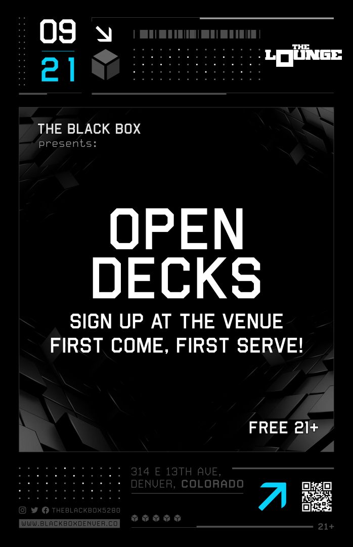 Open Decks (Free 21+)