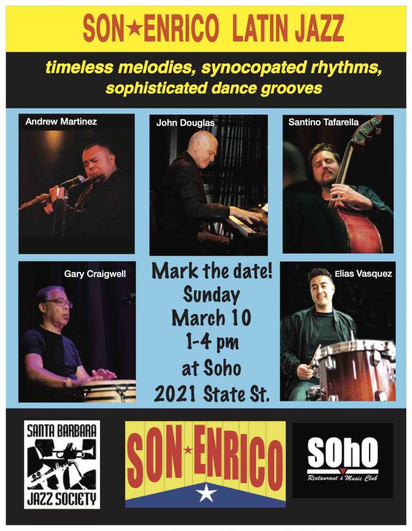 Santa Barbara Jazz Society Presents: Son*Enrico