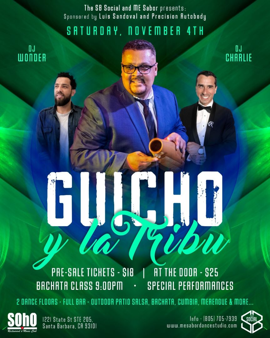ME Sabor presents:Guicho y la Tribu (bachata night)